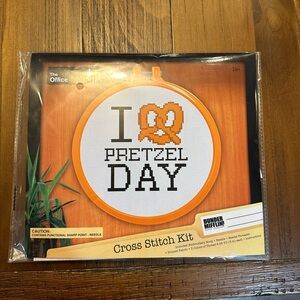 The Office "‎ I love pretzel day" Cross Stitch kit